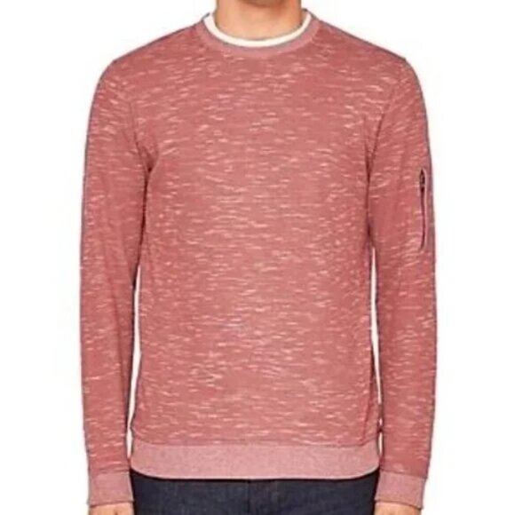 Ted Baker London Bepay Zip Detail Jersey Sweater In Dusky Pink. SZ L - Picture 1 of 9